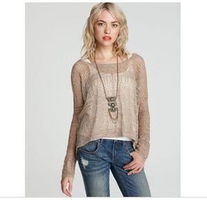 Free People Natural Waterfalls Pullover Tunic XS